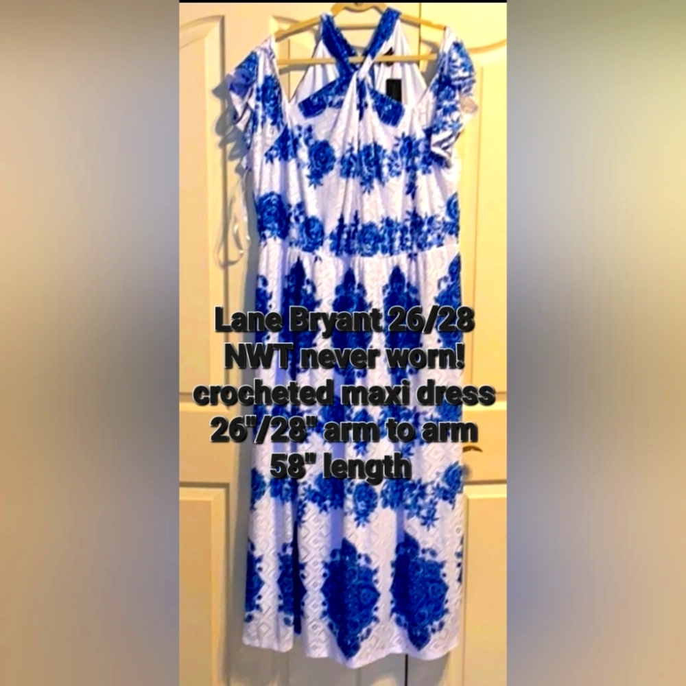 Lane Bryant crocheted maxi dress
